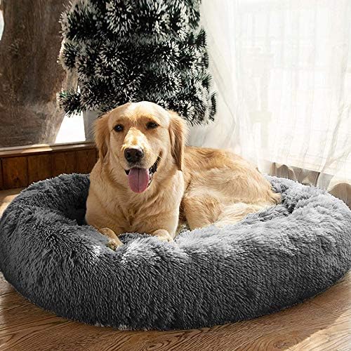 Cama para Perro MFOX, Faux Fur, Donut Cuddler, L/XL/XXL/XXXL