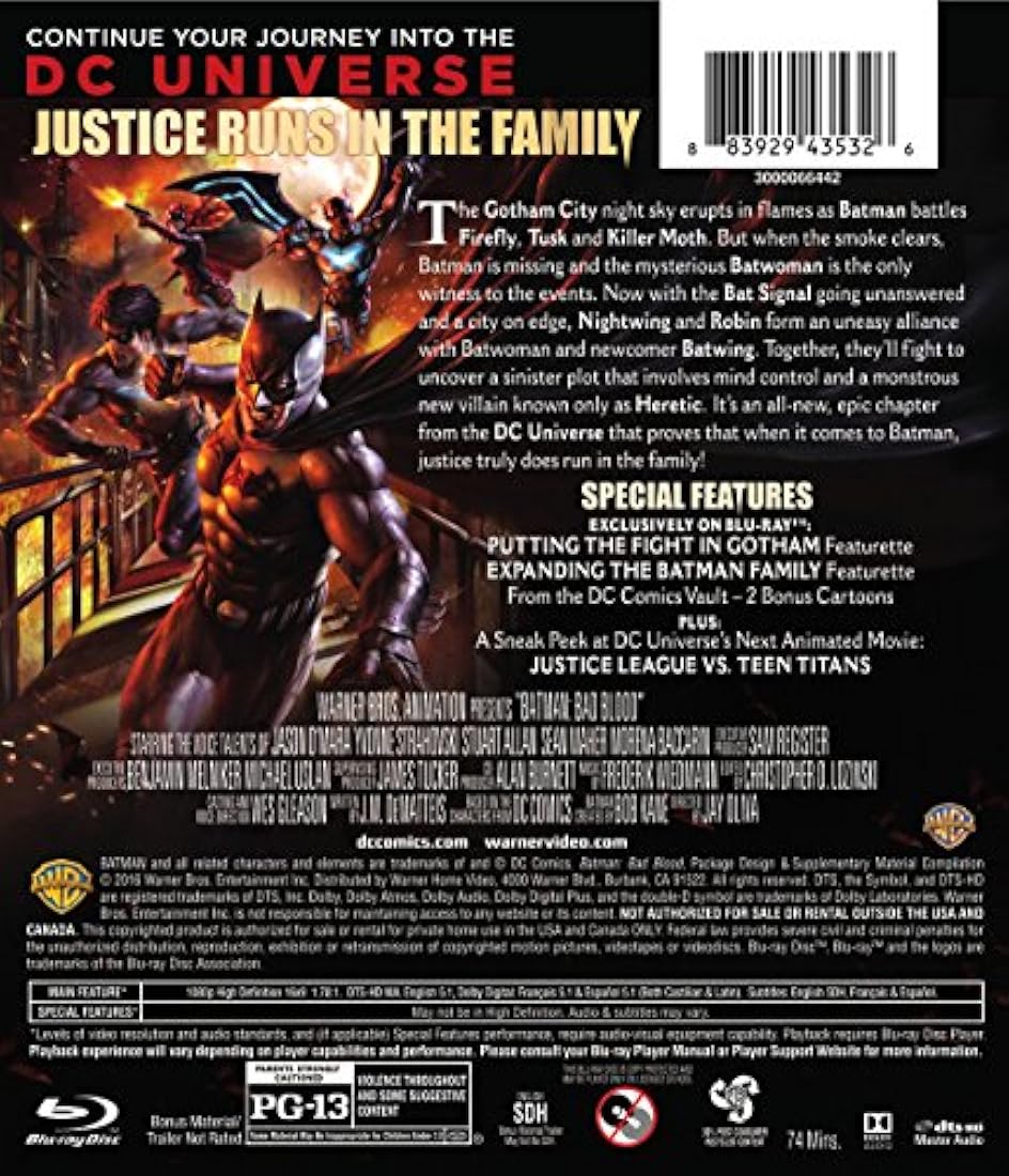 Batman: Bad Blood Blu ray