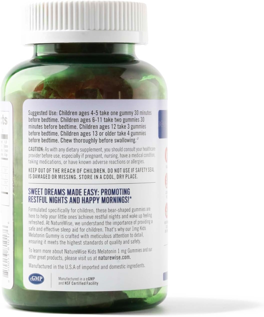 Suplemento de apoyo ocasional para dormir Gomitas de 1 mg