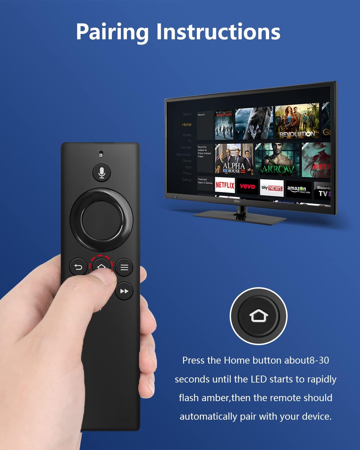Control remoto DR49WK B PE59CV para Amazon Fire TV Stick