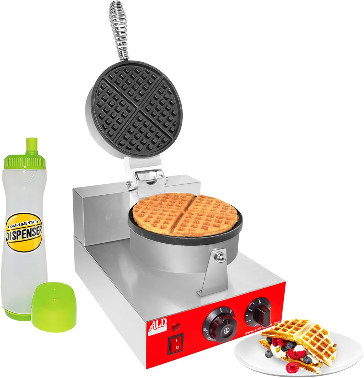 Waflera Belga ALDKitchen, gruesa, 110V, no rotativa