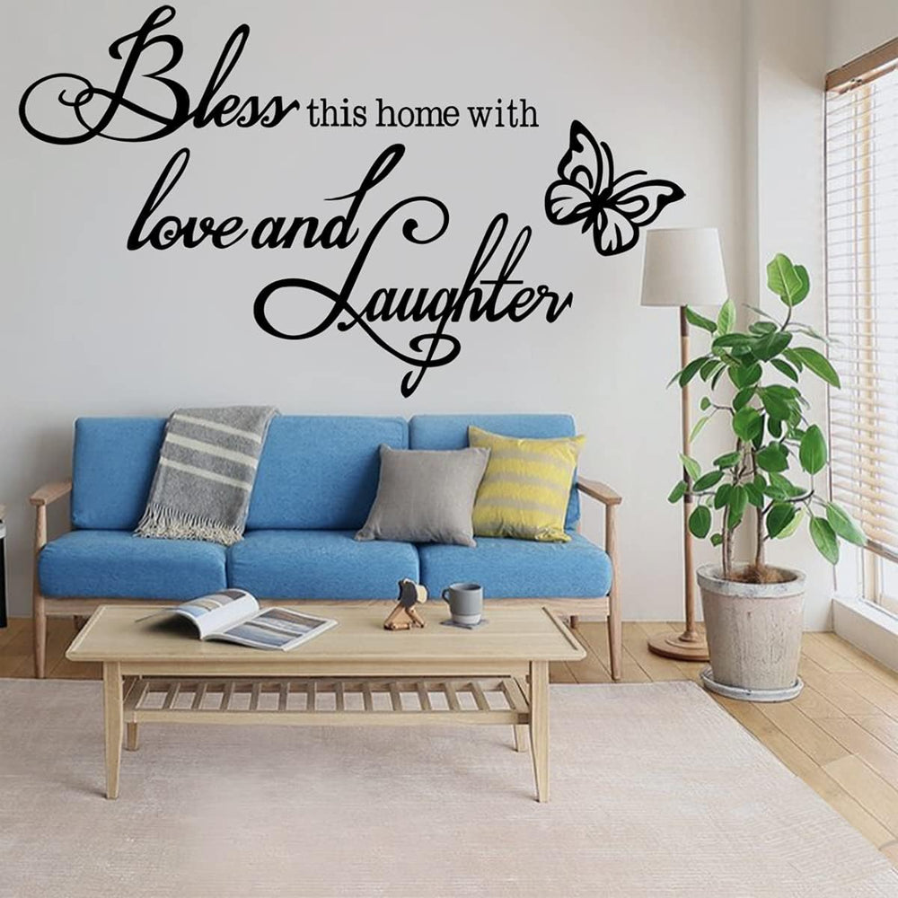 Vinilo Decorativo Bless This Home - Frases Inspiradoras