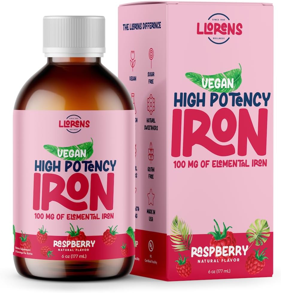 Suplemento 100 mg de complejo de hierro polisacárido adultos