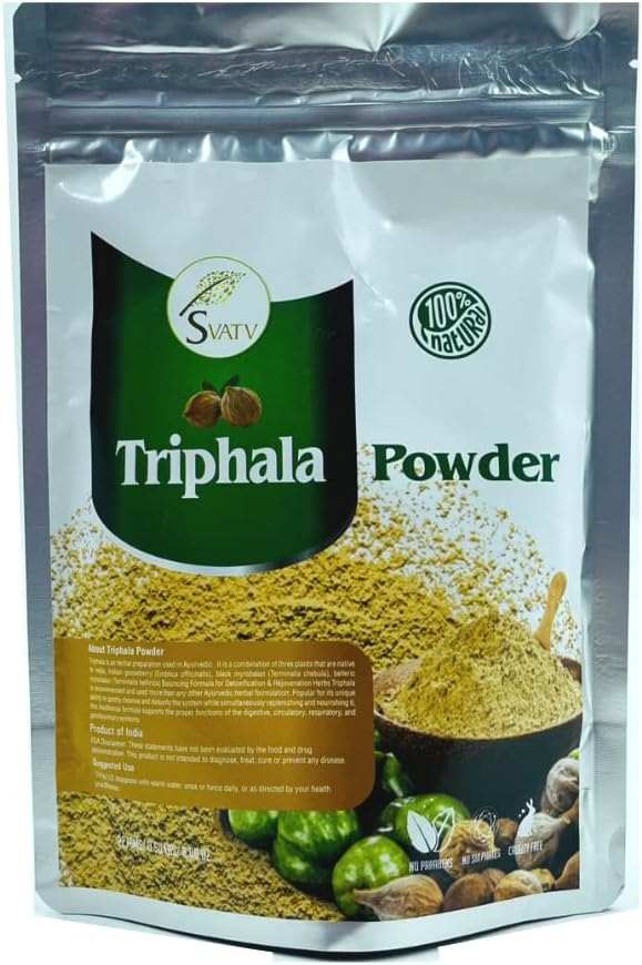 Suplemento Triphala Polvo 8.01 oz Fórmula de Amla, Haritaki