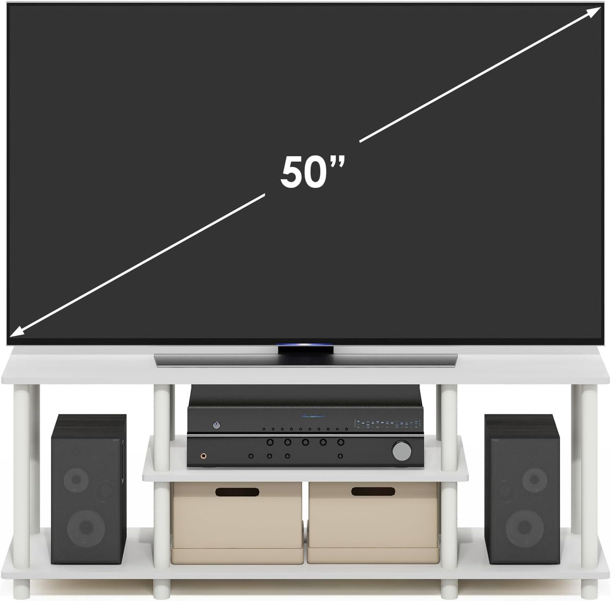 Soporte de entretenimiento 3 niveles para TV hasta 50 pulgadas