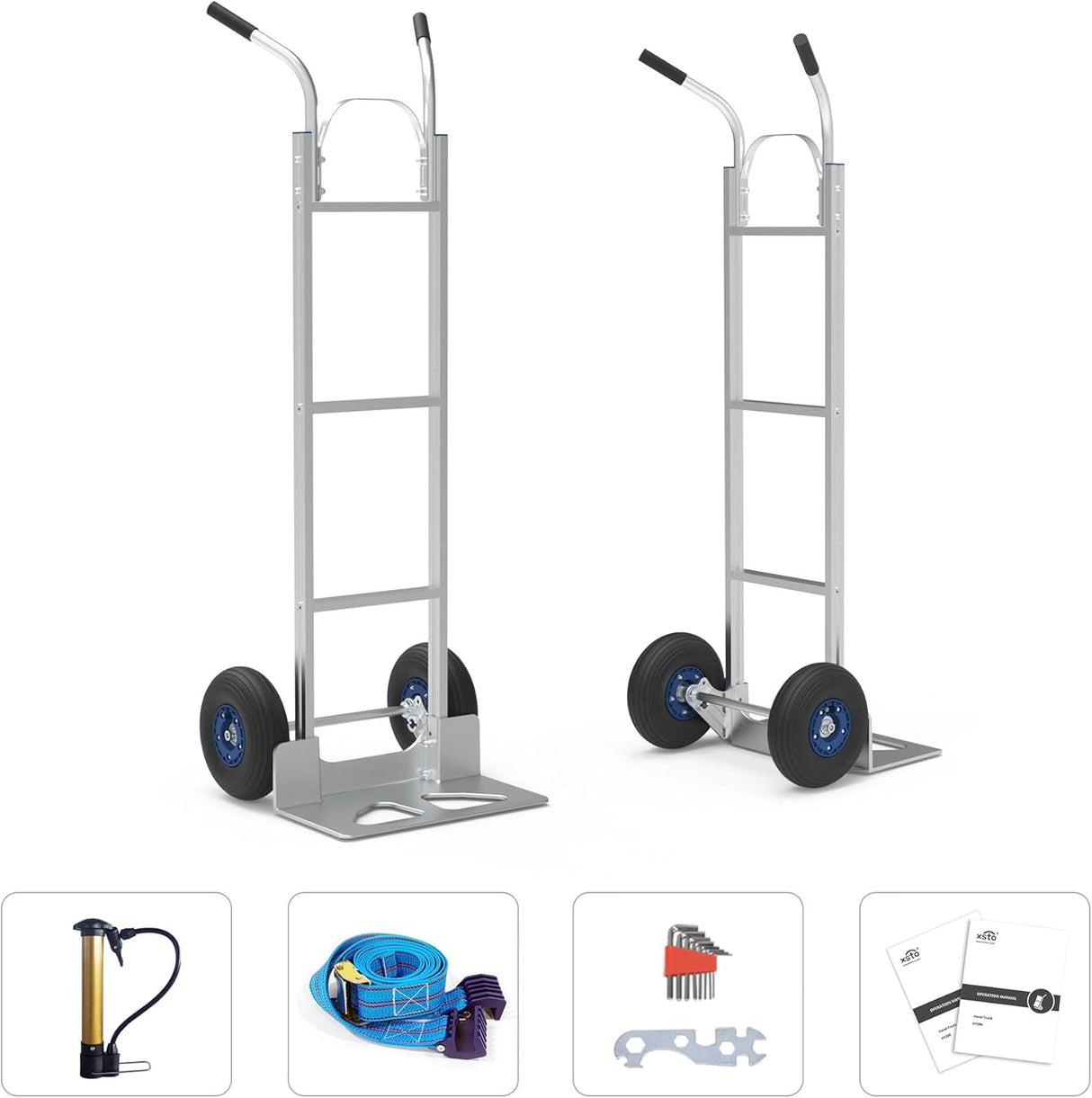 Carretilla de Aluminio HT200C 440 Lbs, Doble Pasamanos, Neumáticos