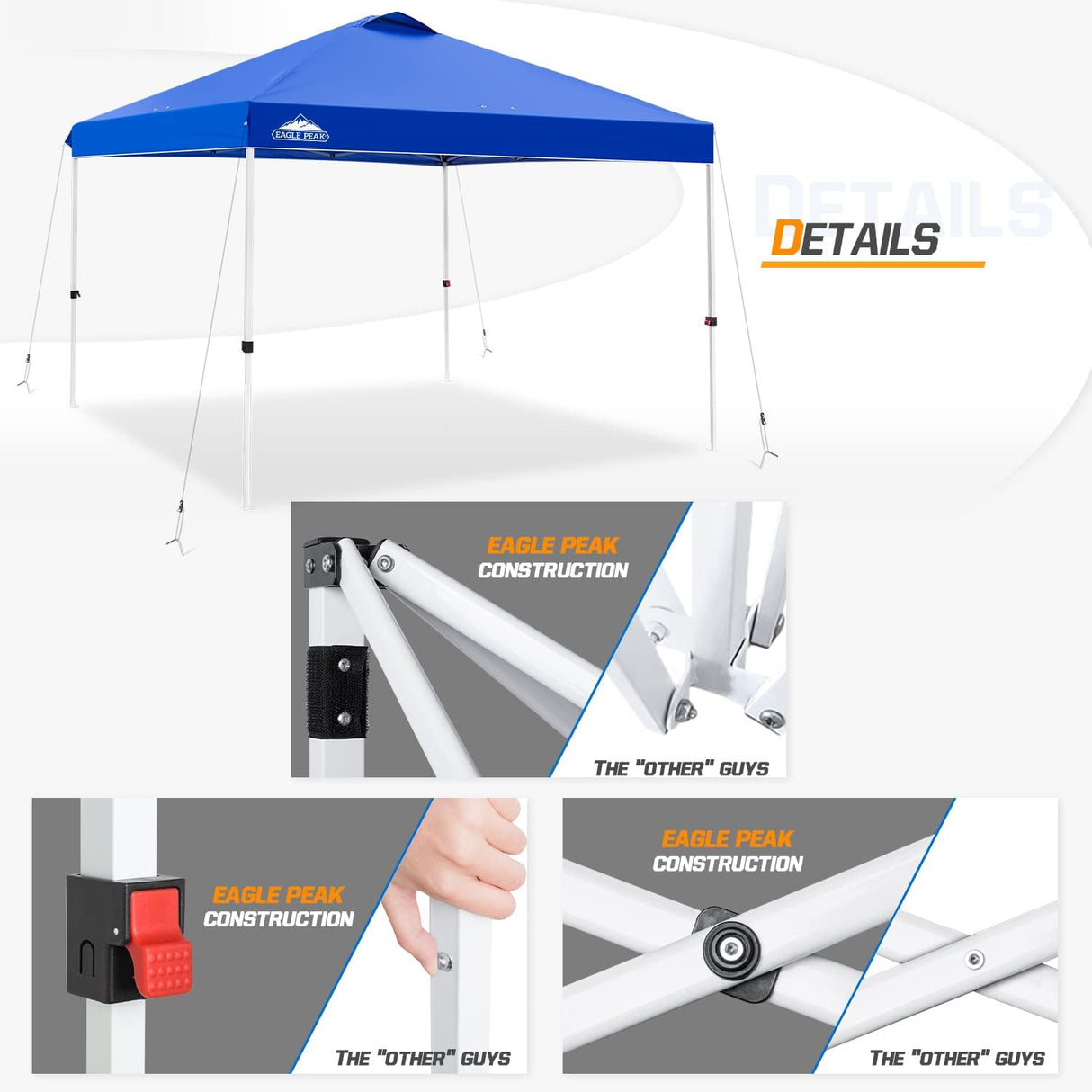 Tienda EAGLE PEAK 10x10 Carpa Plegable con Accesorios Azul