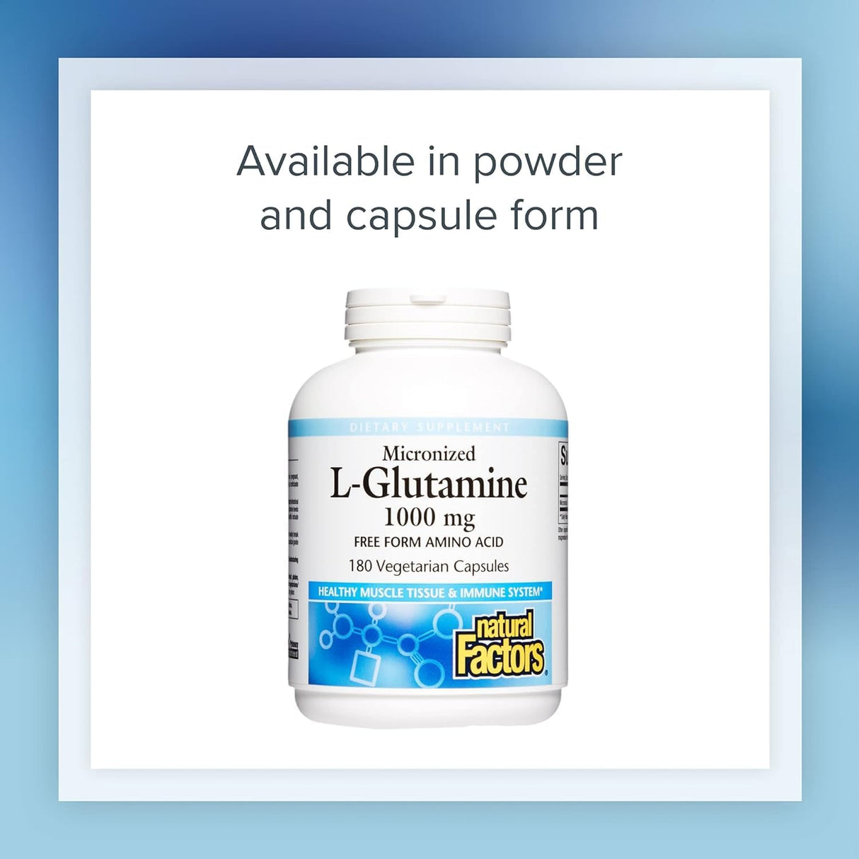 Mezcla de L-Glutamina Micronizada 5000 mg, Natural Factors