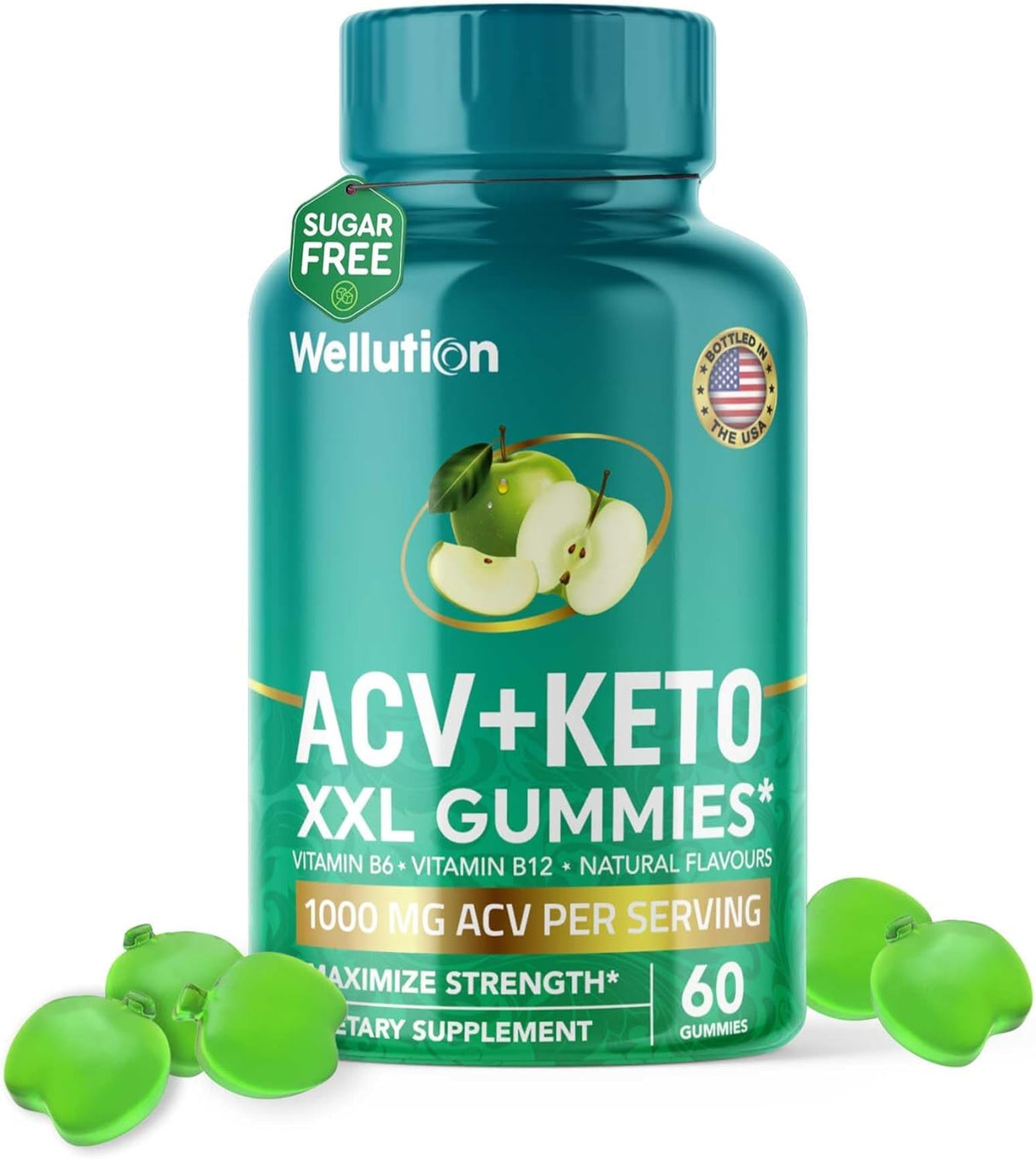 WELLUTION Keto ACV Gummies Vinagre de sidra de manzana