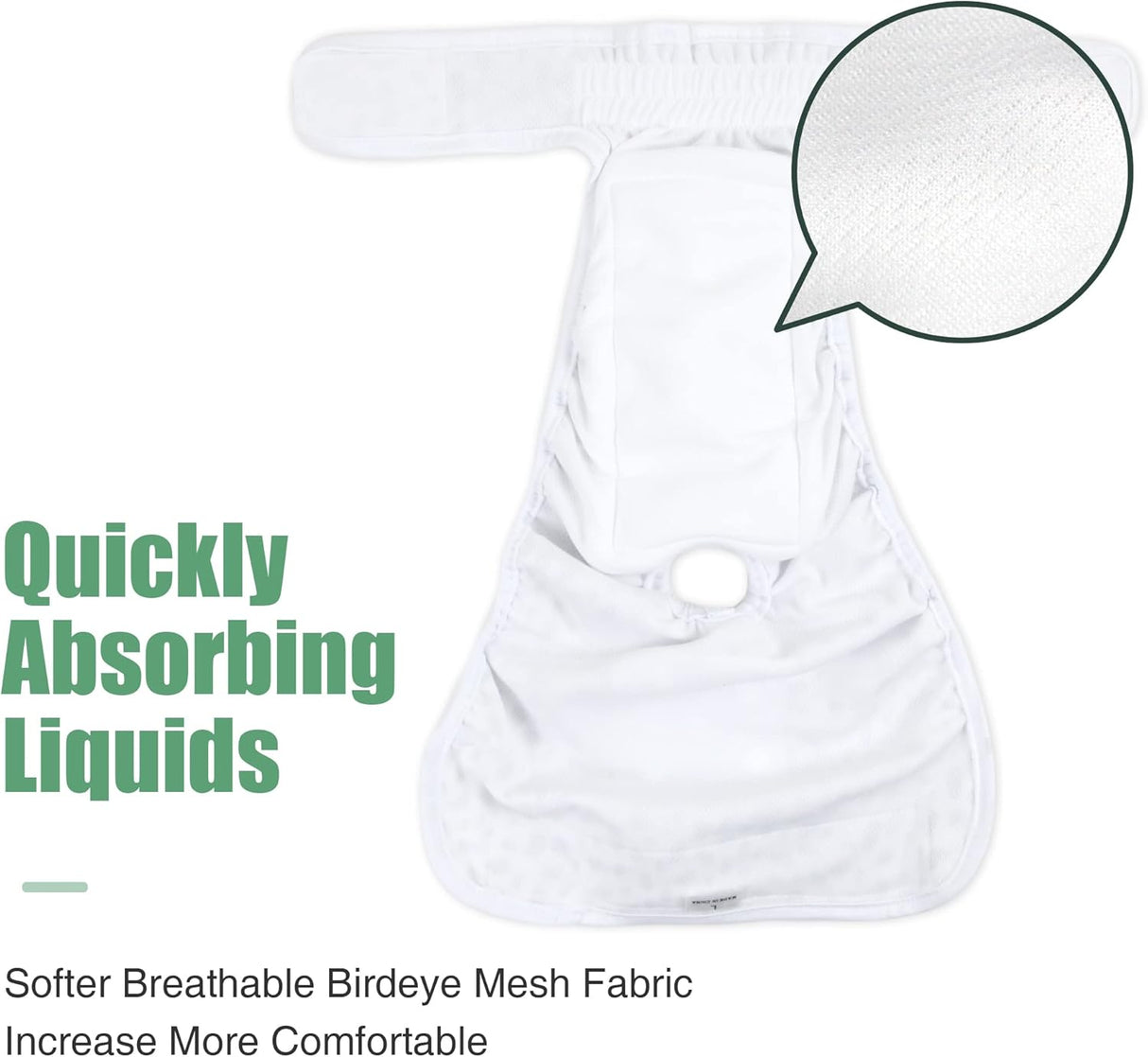 wegreeco Pañales lavables para perras (paquete de 3), pañales