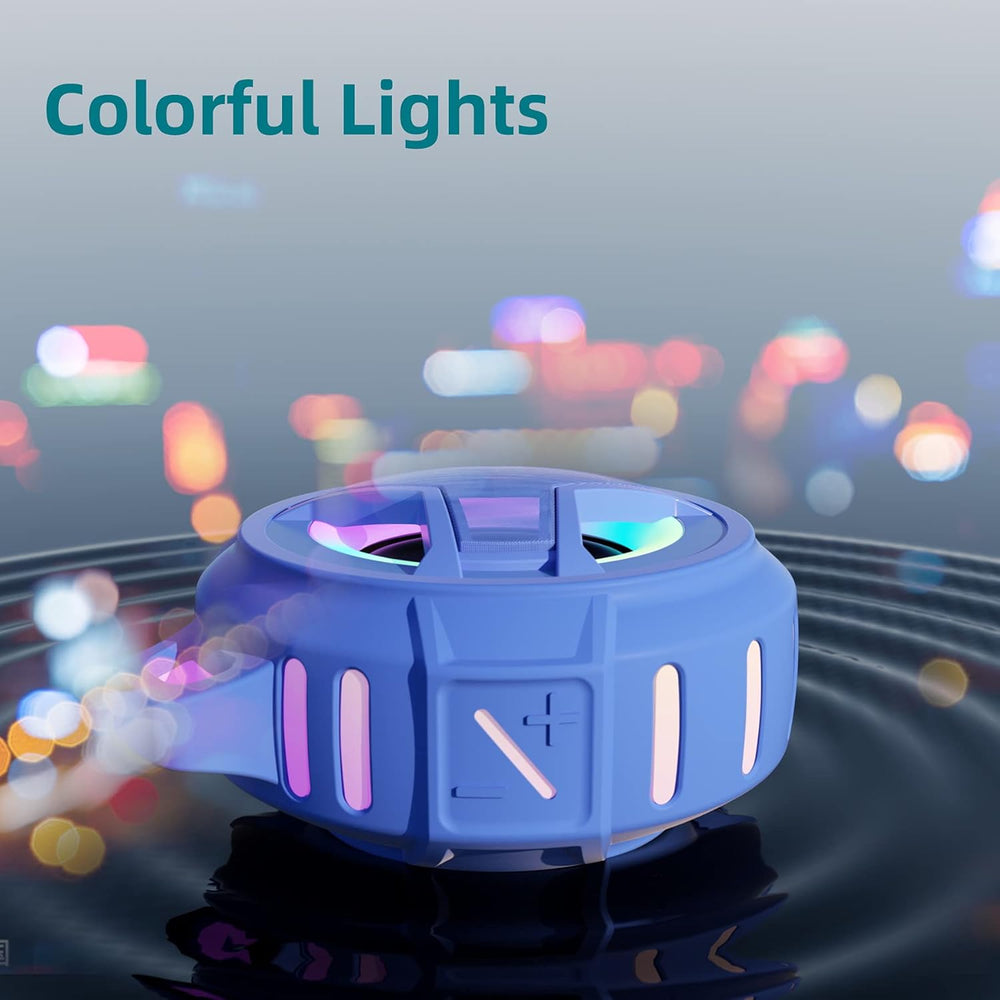 Altavoz Bluetooth impermeable IPX7 para ducha con luz LED