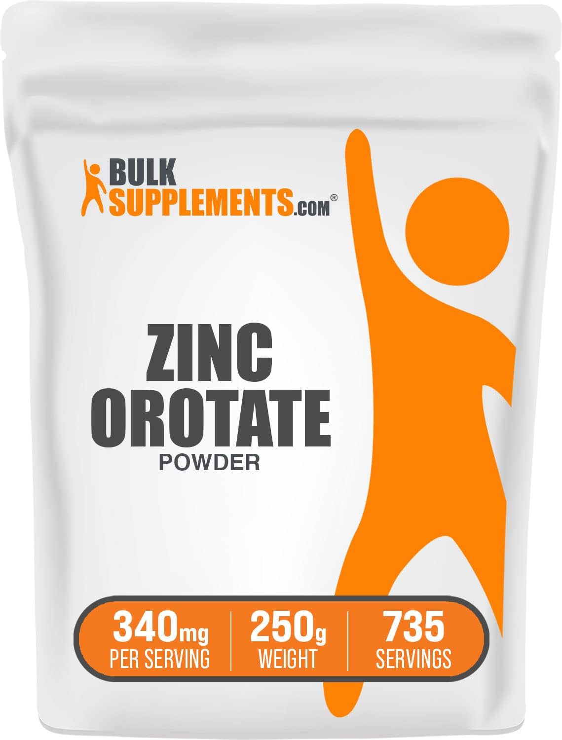 Suplementos Zinc Orotate Powder en polvo 250 gramos 8.8 oz