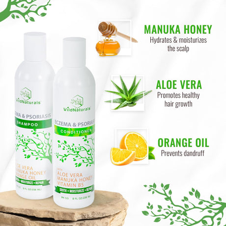 Eczema Psoriasis Set para hombres y mujeres Champú anticaspa