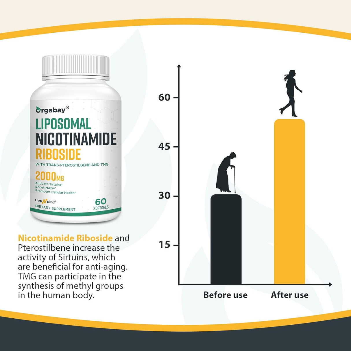 Suplemento Riboside liposomal apoyo al envejecimiento