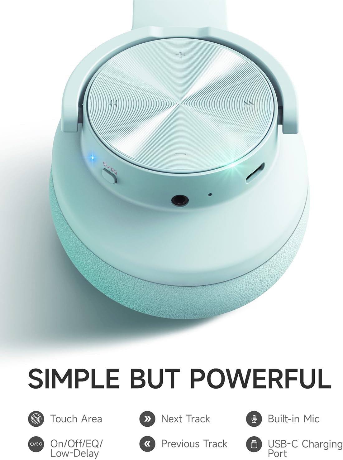 Auriculares Bluetooth Over Ear, 120H Autonomía, 3 Modos EQ