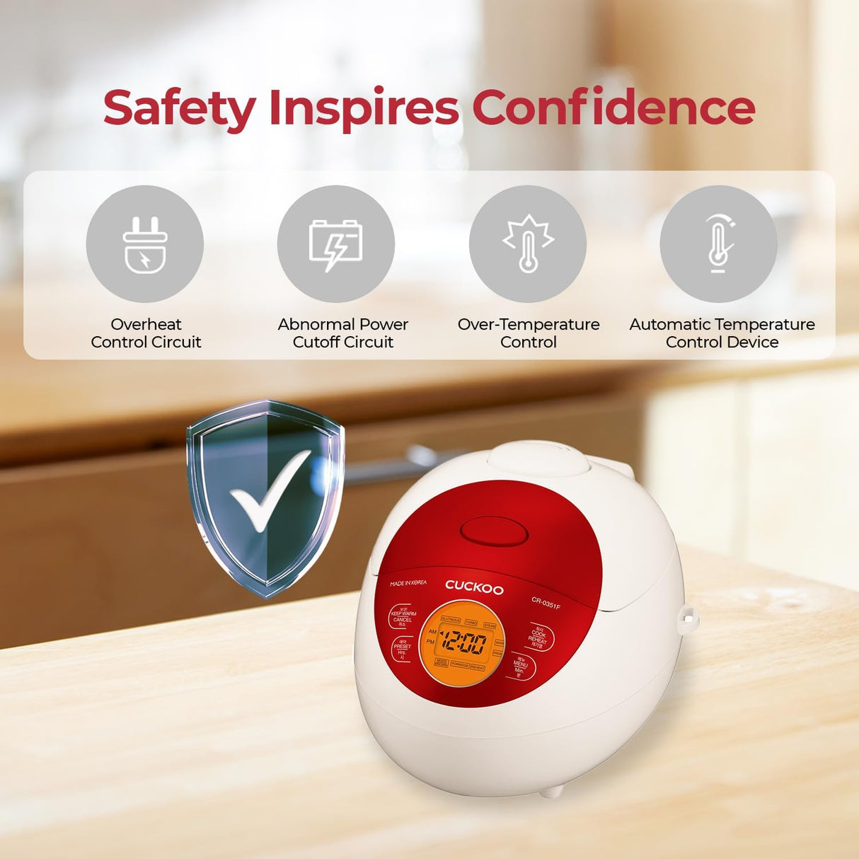 Arrocera Cuckoo CR-0351F, 7.80 x 8.90 x 11.50 cm, Modelo CR-0351F