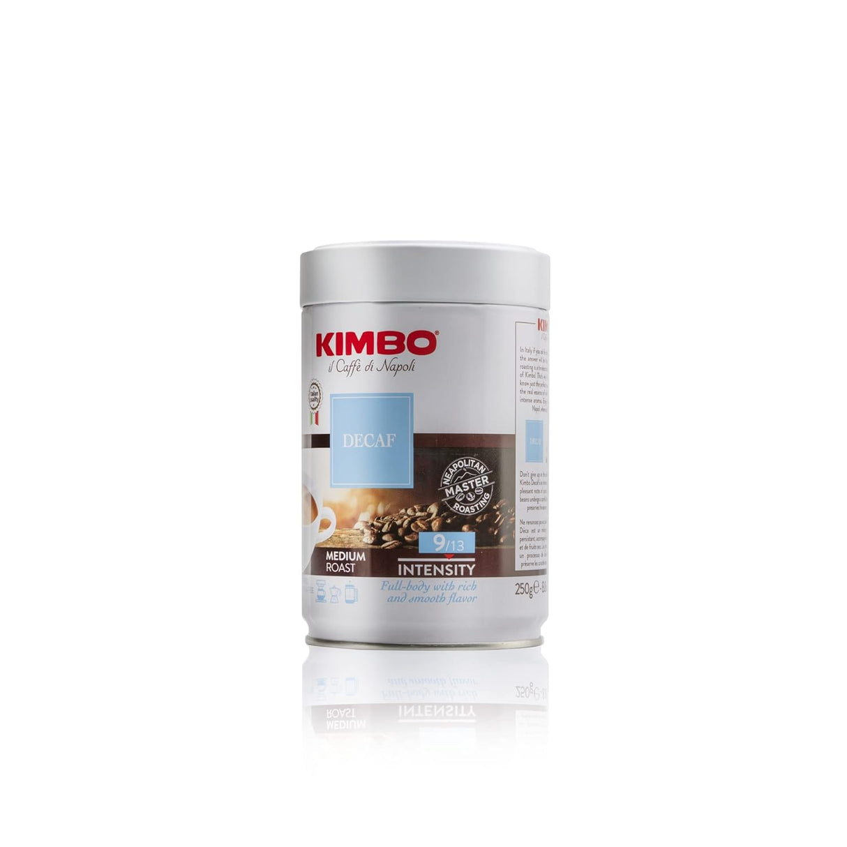 Café Molido Decaffeinato Kimbo Espresso - Sabor Suave 8.8 oz