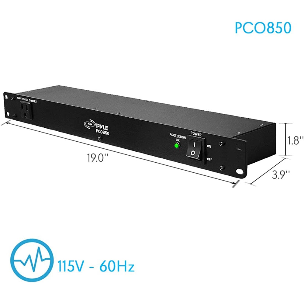 Regleta de alimentación PDU 9 tomas de corriente Pyle