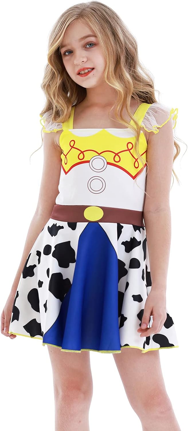 Disfraz de Vaquera Jurebecia, Ropa con Encaje y Volantes