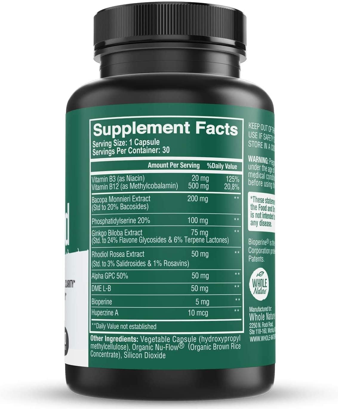 Suplemento Brain Booster Nootropics Memoria & Energía (1)