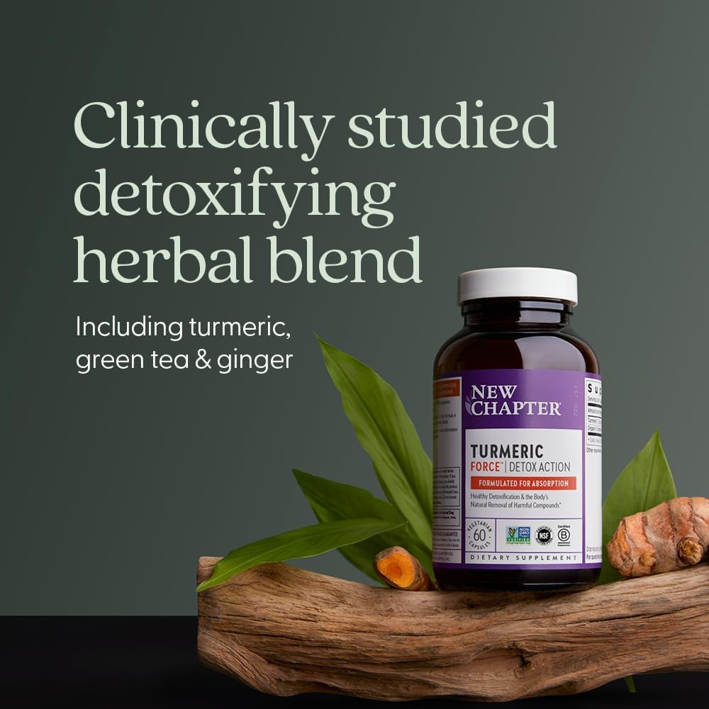 Nueva Vida Cúrcuma Suplemento + Detox Diario Turmeric Force Detox Acción