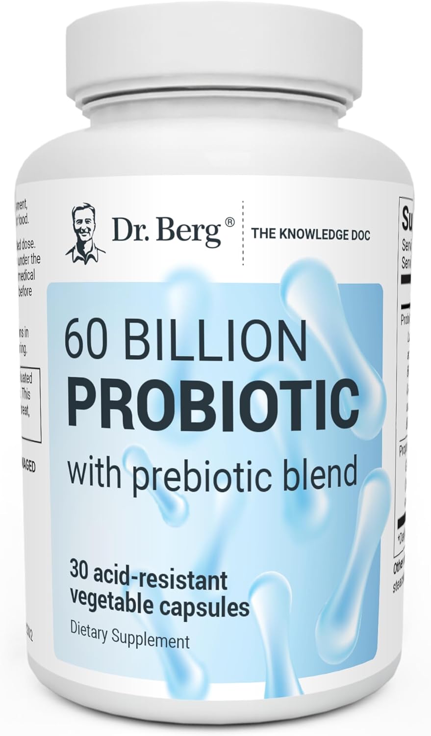 Suplementos probióticos 60 mil millones para salud intestinal