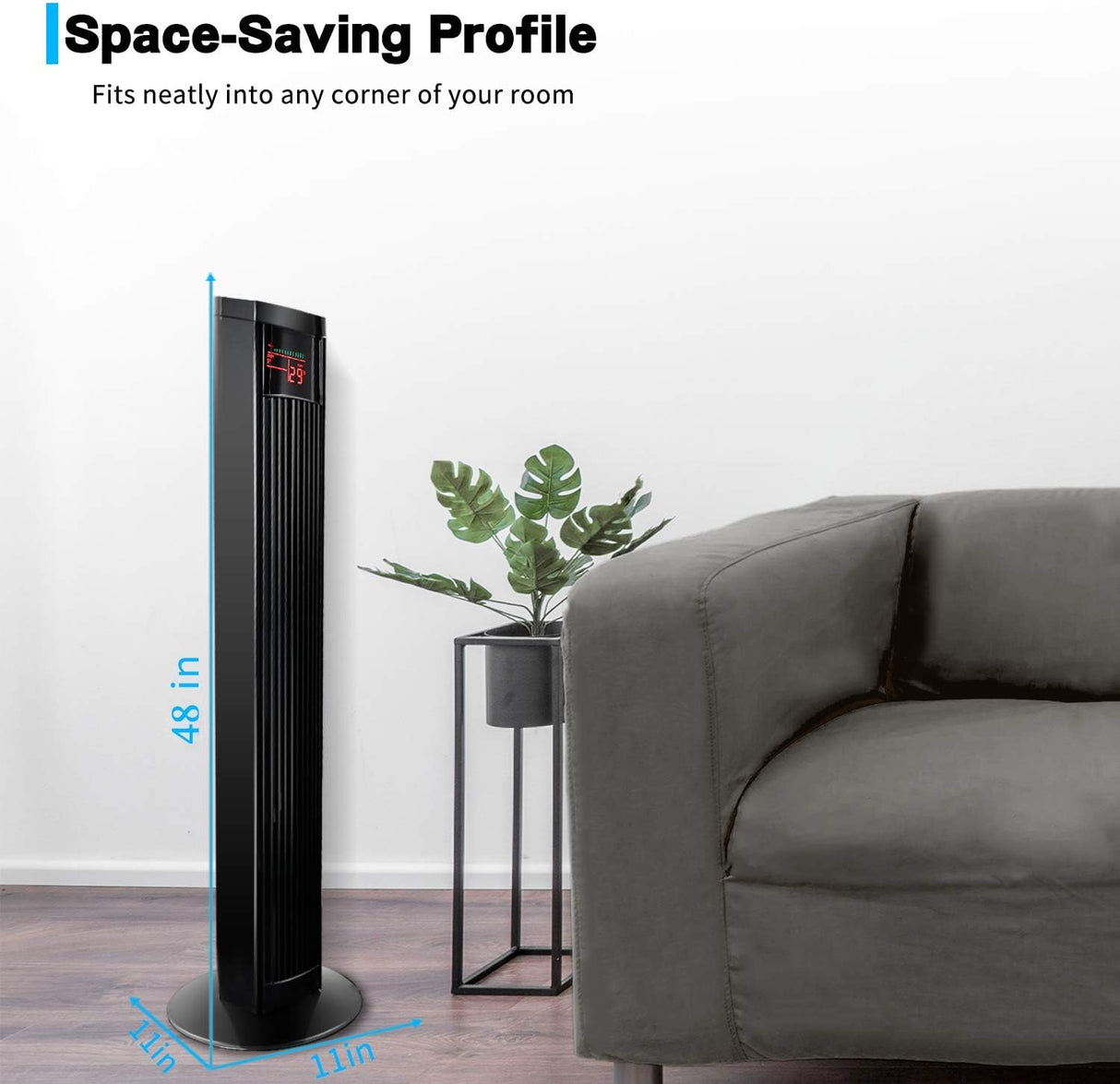 Ventilador Oscilante Simple Deluxe 48 con Control Remoto