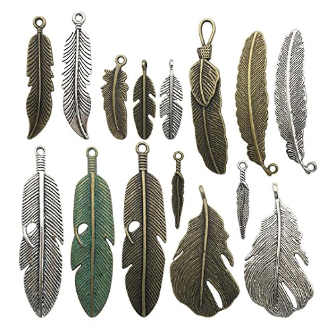 Abalorios de plumas colección de abalorios colgantes