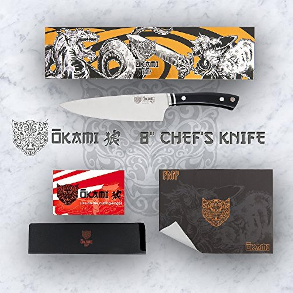 Cuchillos OKAMI  Cuchillo de chef 8 para Deluxe,