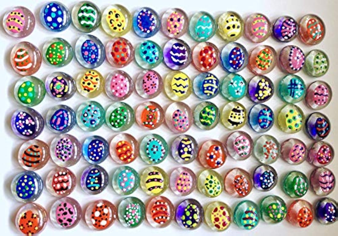 Piedras de cristal pintadas a mano, recuerdo de fiesta