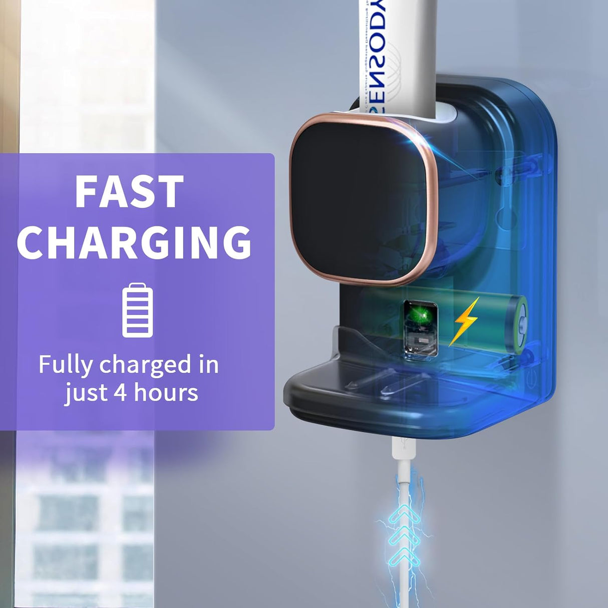 Dispensador automático de pasta de dientes eléctrico