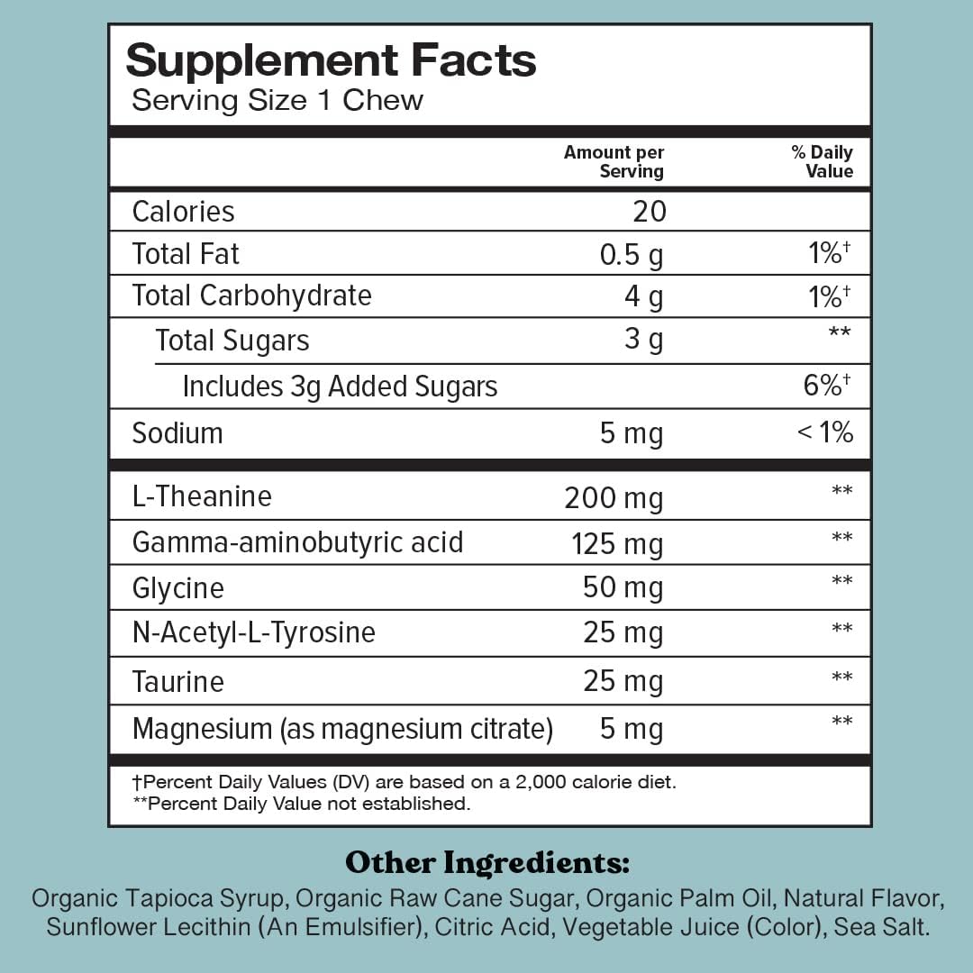 Suplemento Masticable estrés masticables afrutados L-teanina
