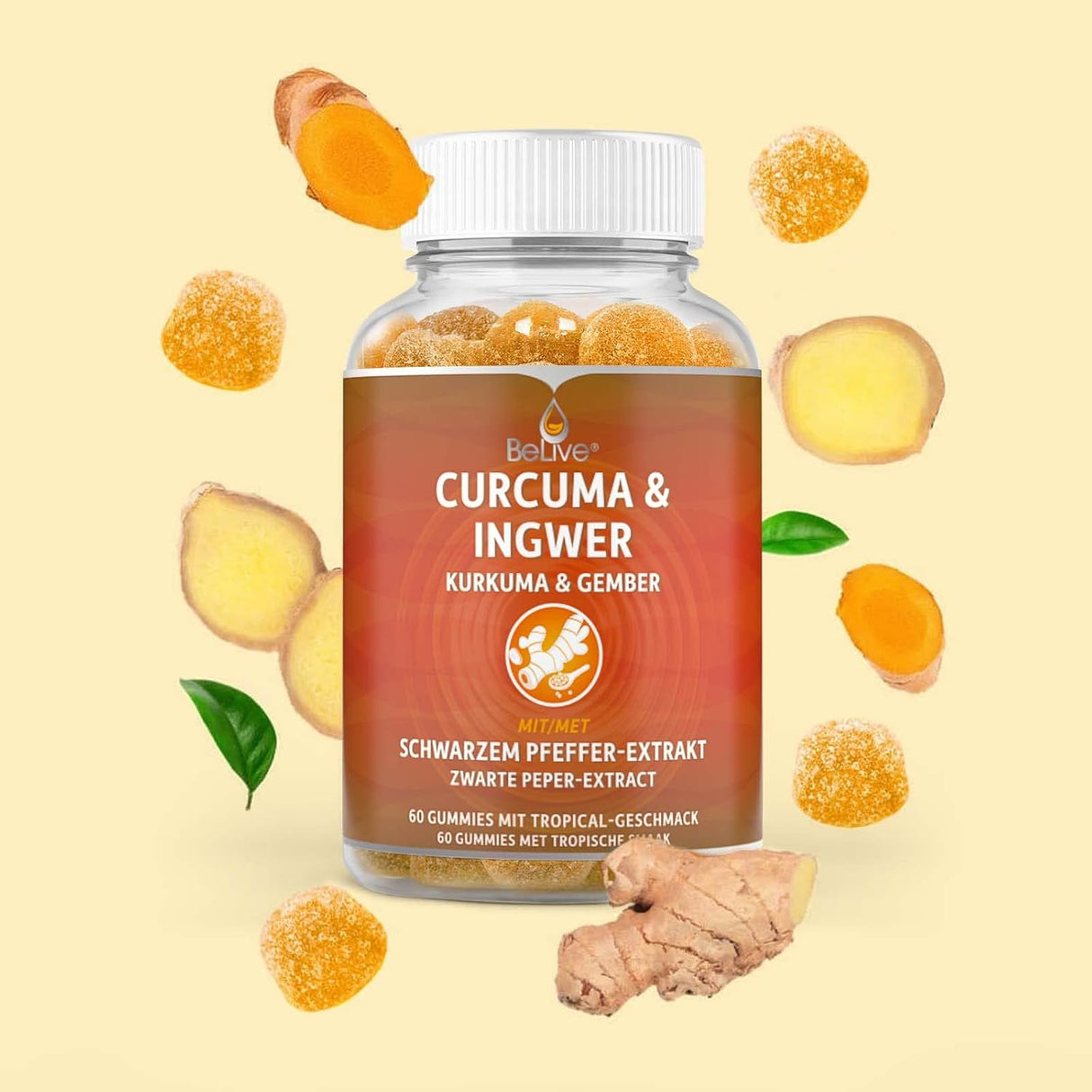 Suplementos Curcumina de cúrcuma con pimienta negra 60 und