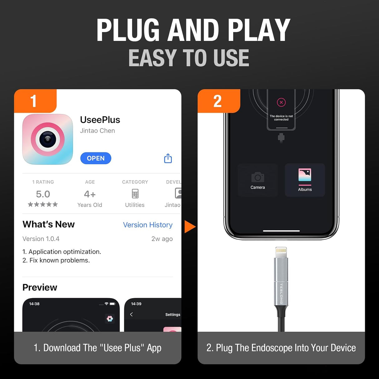 Cámara de endoscopio con luz Led