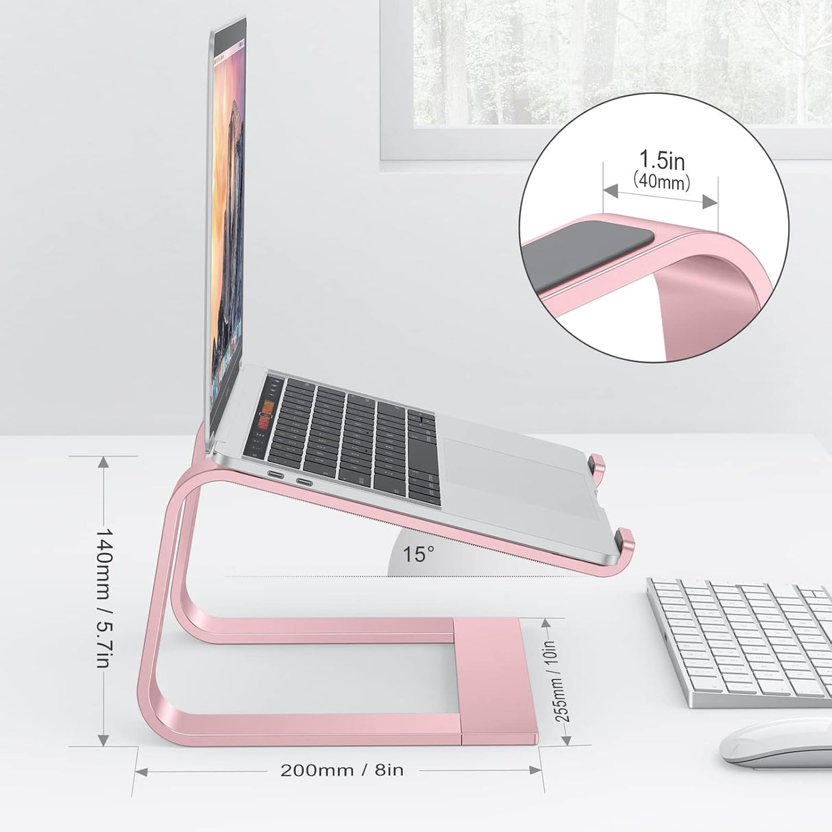 OMOTON Soporte para computadora portátil elevador desmontable