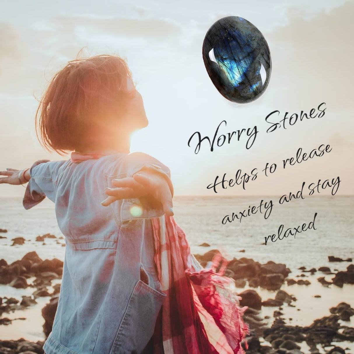 Cristales y piedras curativas de 2.2 a 2.4 pulgadas, piedras