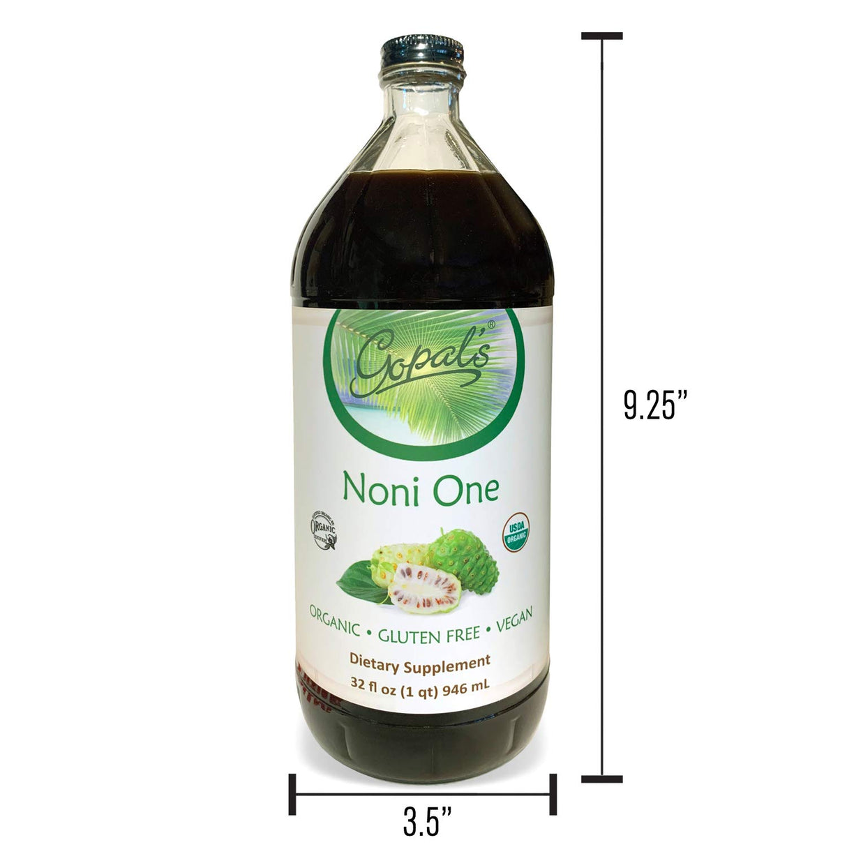 Suplemento Noni One Jugo orgánico 100 % puro 32 onzas