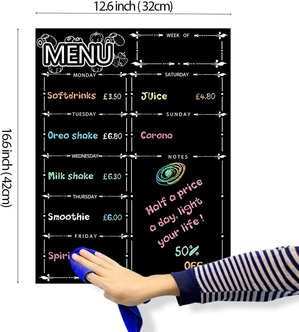 Pizarra de menú magnética para nevera planificador semanal