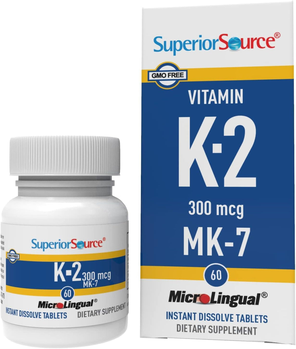 Vitamin K2 MK-7 Superior Source, 300 mcg, 60 tablet