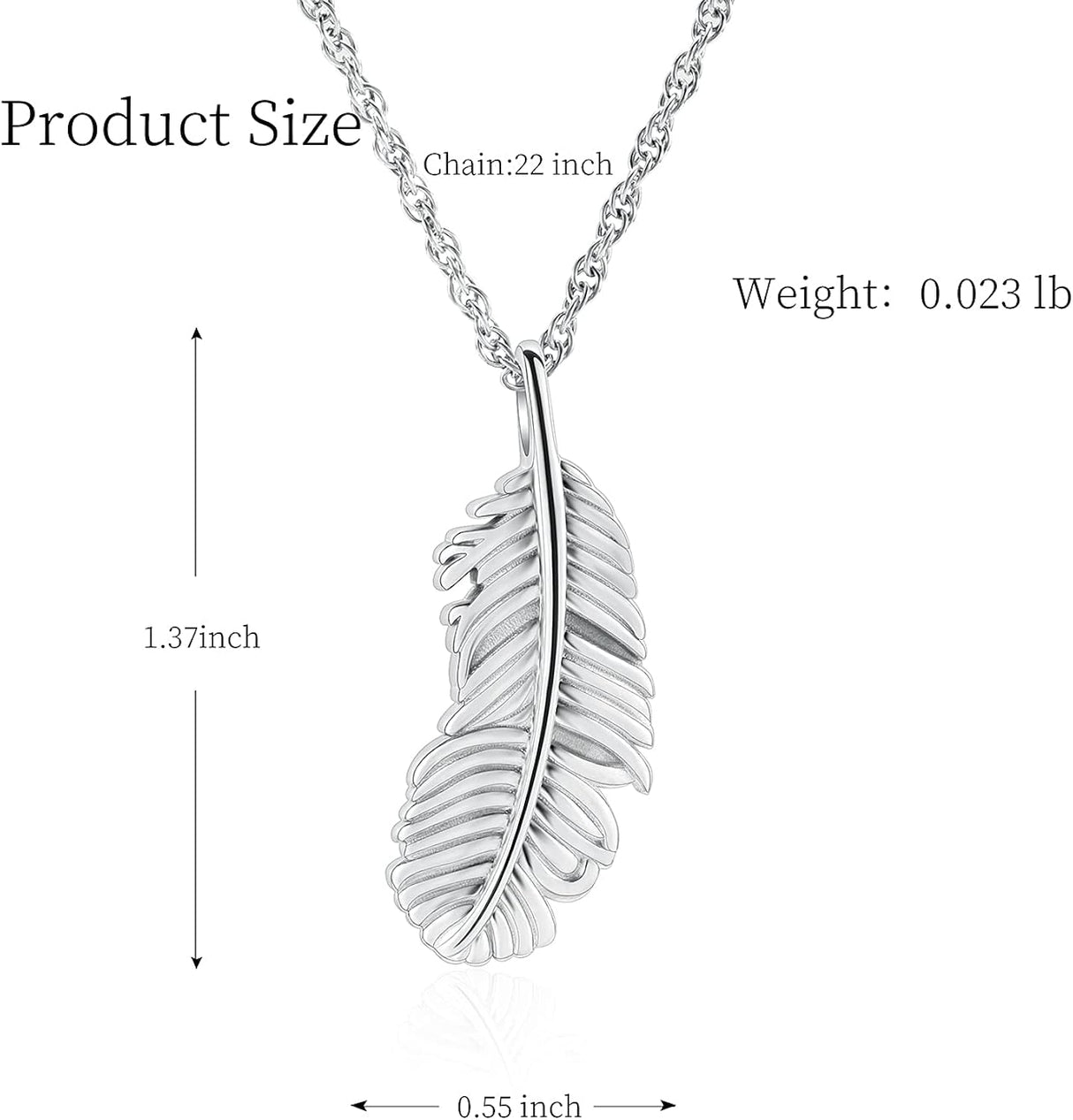 Collar de urna de ala de plumas para cenizas de recuerdo