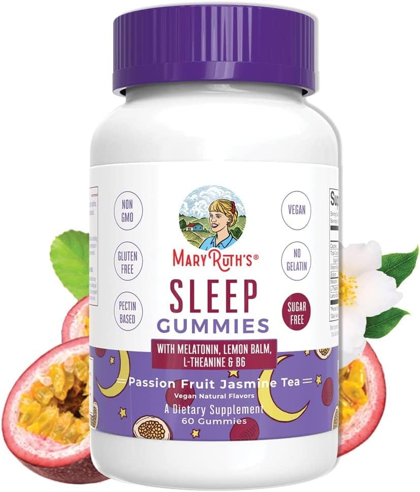 MaryRuth Organics Gomitas para dormir de 5 mg con L-teanina