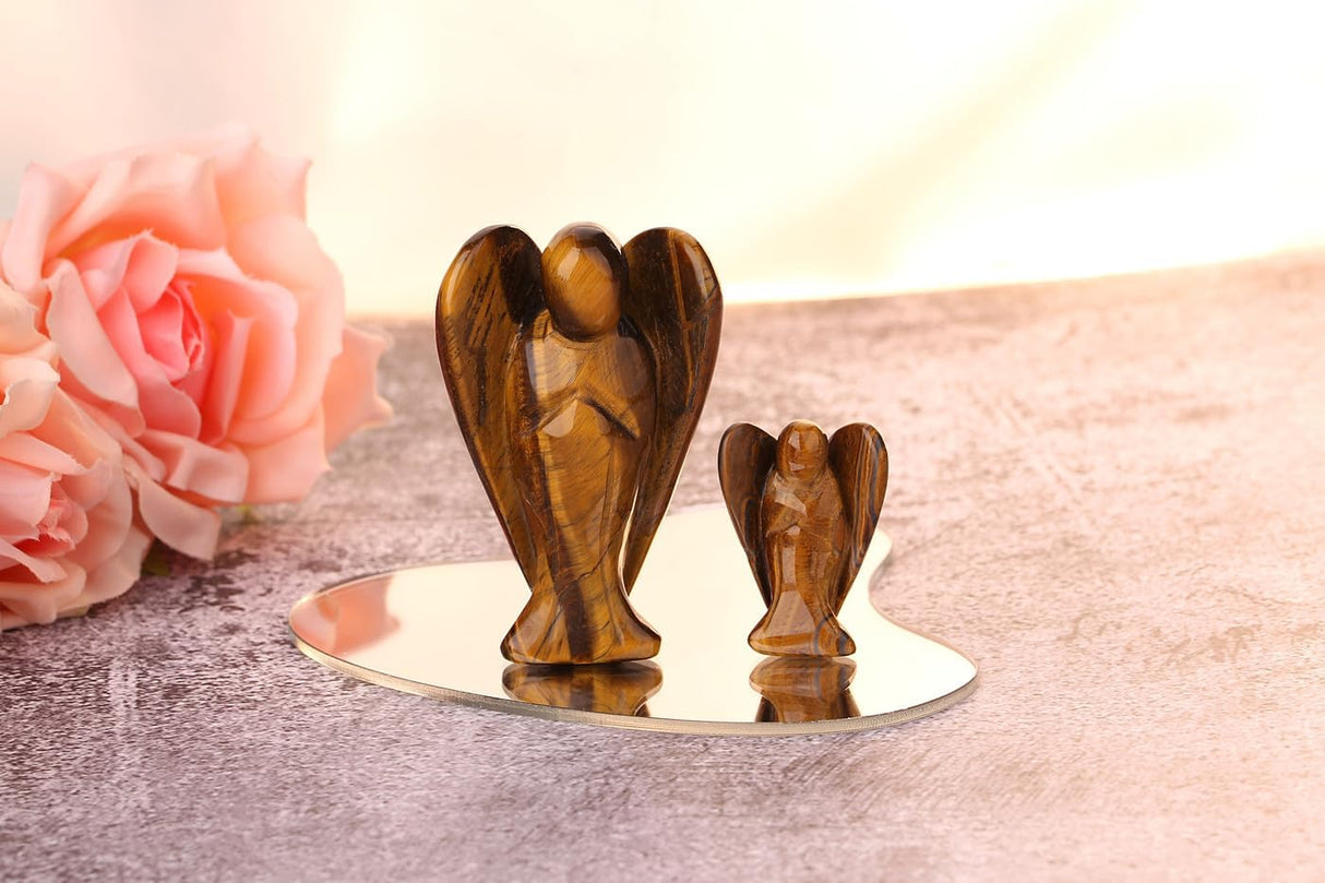 QINJIEJIE Cristales de ojo de tigre de 3 pulgadas