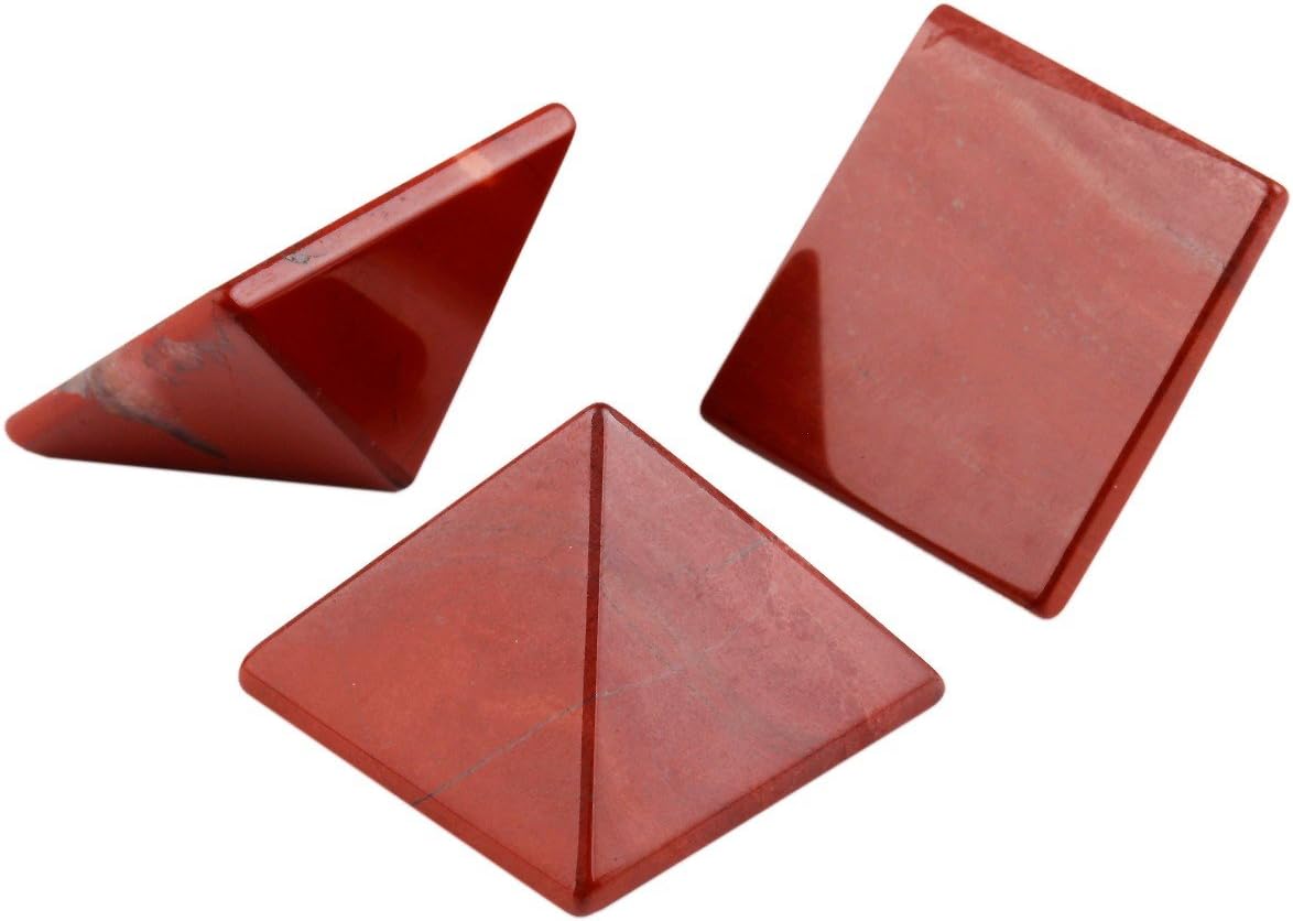 rockcloud Figura de pirámide de piedra metafísica sanadora.