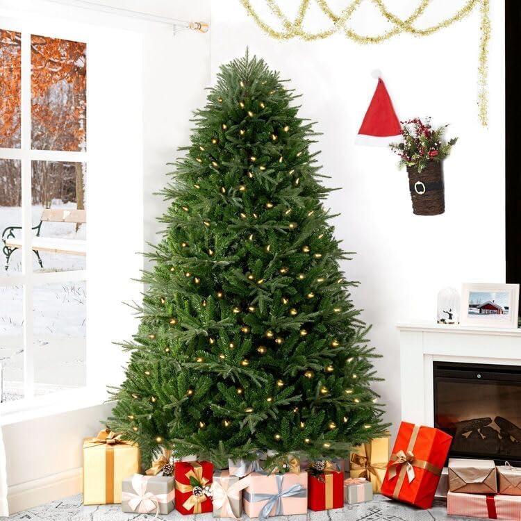 Árbol de Navidad 6.5ft Naomi Home, luces, 2041 ramas, preiluminado