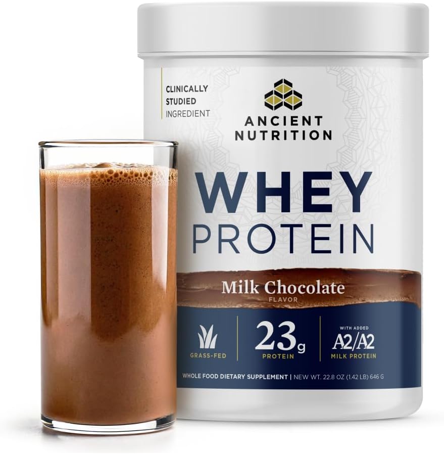 Proteína de suero de leche orgánica, Ancient Nutrition, 23g, 20 serv.