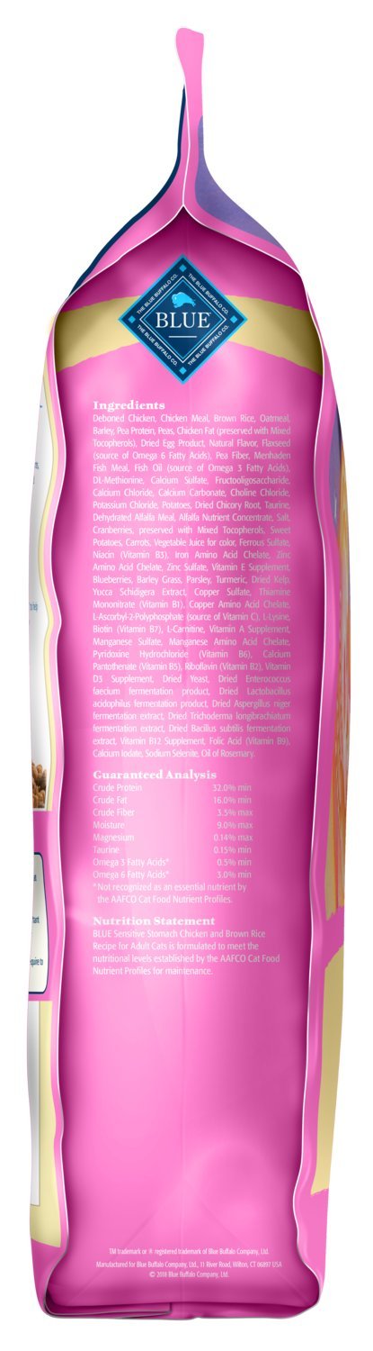 Comida seca para gatos, pollo y arroz integral 15 lb