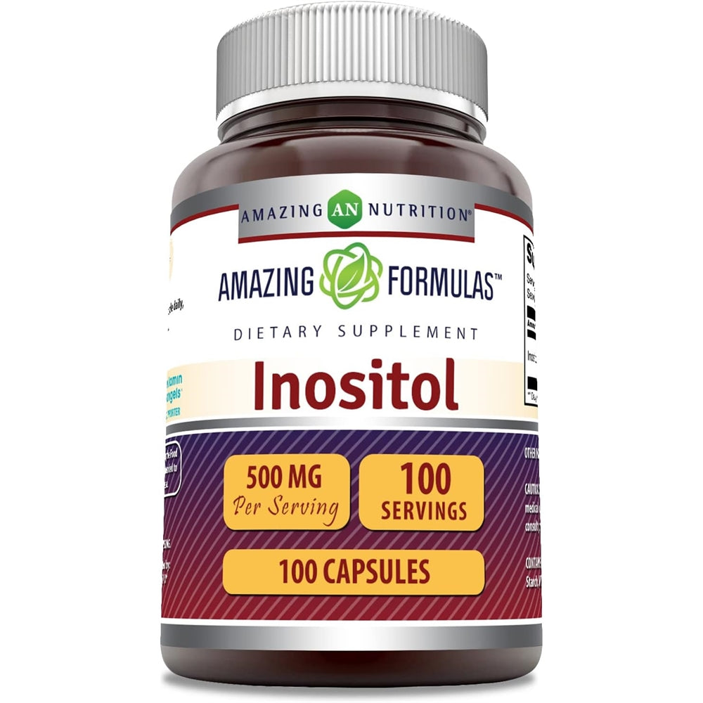 Suplemento de inositol de 500 mg y 100 cápsulas Sin OMG