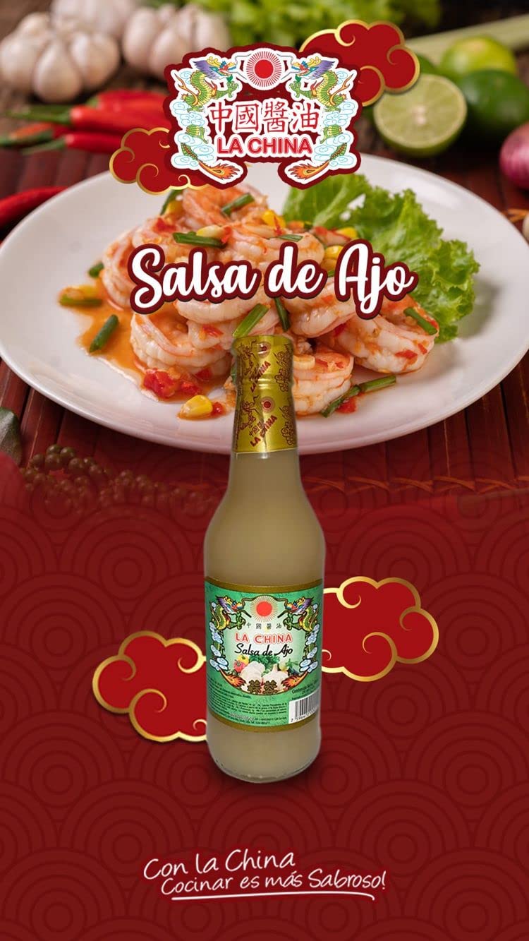 Salsa de Ajo La China 300ml - Importada de Maracaibo, Venezuela