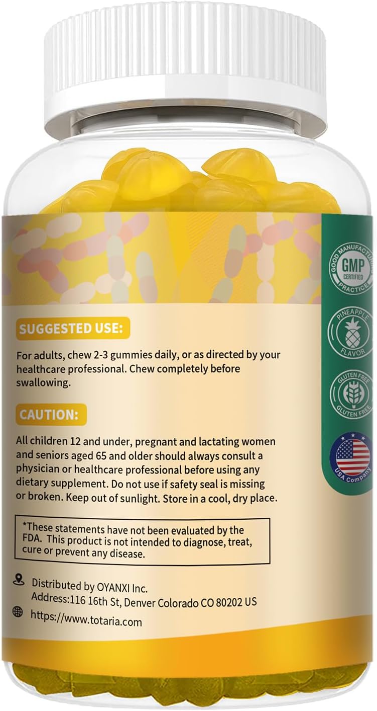 Gummies de probióticos y fibra para adultos, 60 unidades