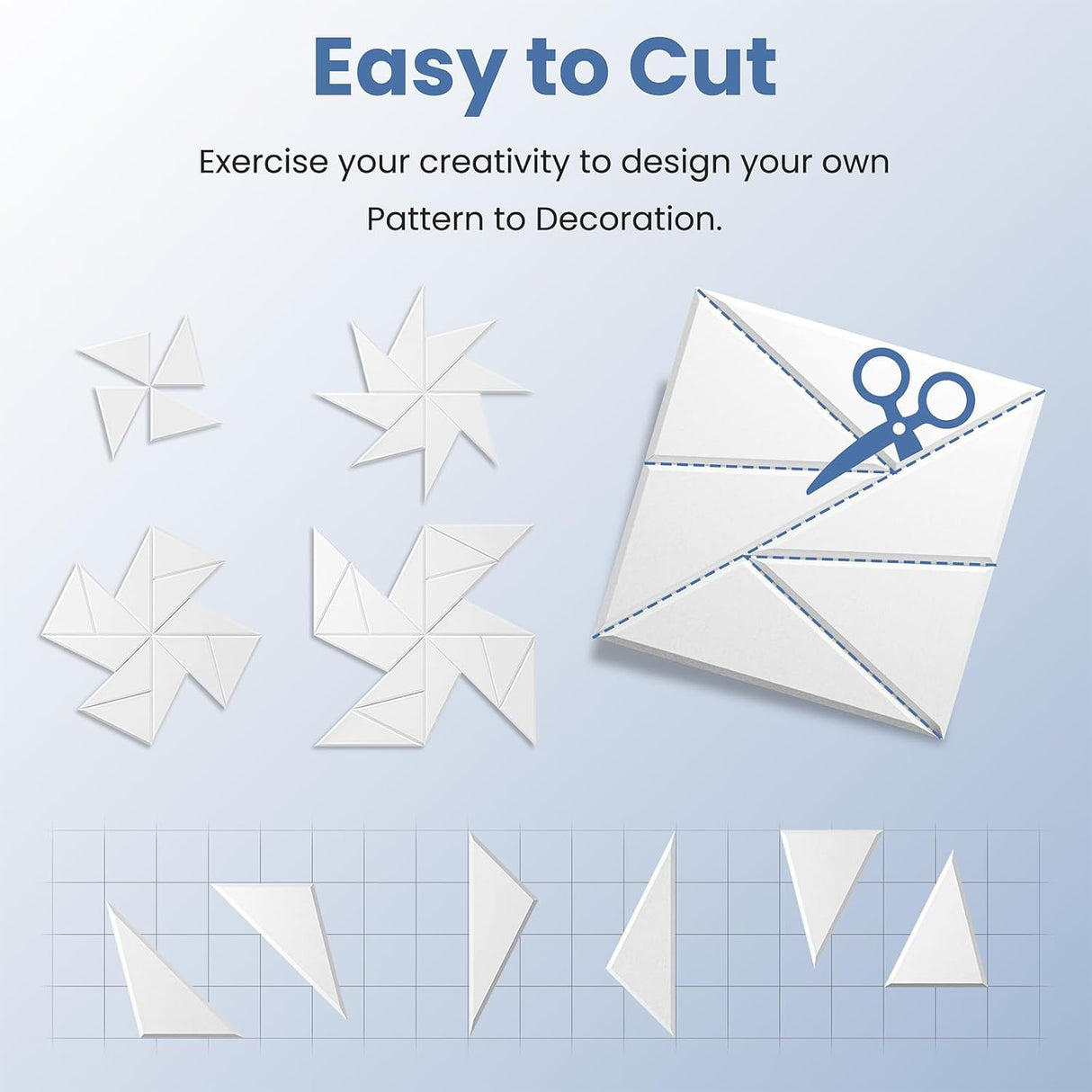 Paneles acústicos autoadhesivos 12x12x0.4 - 12 Pack